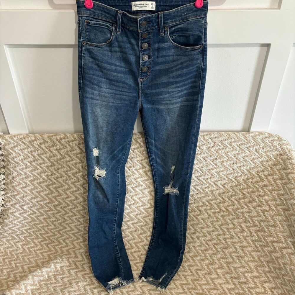 Abercrombie & Fitch Women's The Super Skinny Ankle High Rise Jeans Size 27